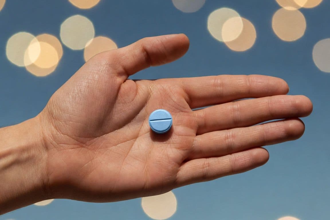 Comprimé bleu générique évoquant le Viagra face à la question de l'éjaculation précoce Comprimé bleu générique évoquant le Viagra face à la question de l'éjaculation précoce