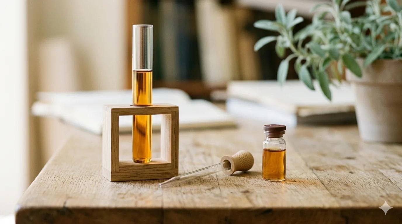 Tube de laboratoire symbolisant le bilan hormonal et le rôle des hormones dans l'éjaculation précoce Tube de laboratoire symbolisant le bilan hormonal et le rôle des hormones dans l'éjaculation précoce