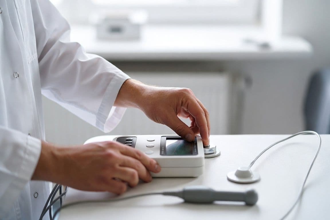 Électrostimulation du périnée chez l'homme pour la rééducation du plancher pelvien Électrostimulation du périnée chez l'homme pour la rééducation du plancher pelvien