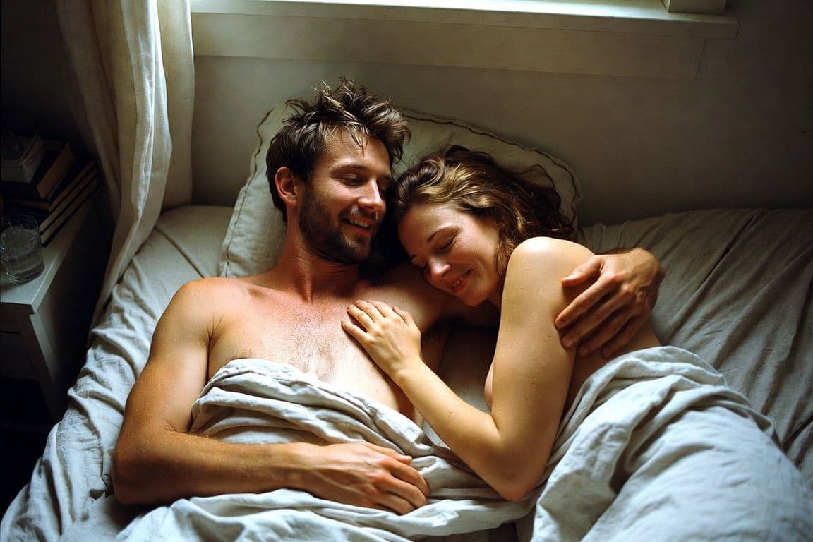 Couple explorant l'orgasme sans pénétration Couple explorant l'orgasme sans pénétration